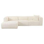 Tarra 3-Piece Fluffy Oversized Performance Corduroy Modular L-Shaped Sectional