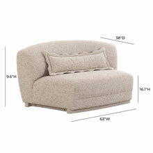 Marion 63" Two-Tone Textured Performance Boucle Armless Loveseat