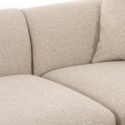 Sylvie 3-Piece Cream Performance Boucle L-Shaped Sectional