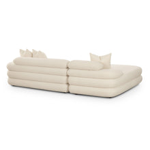 Lulu 2-Piece Cream Performance Boucle L-Shaped Sectional
