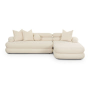 Lulu 2-Piece Cream Performance Boucle L-Shaped Sectional