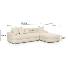 Lulu 2-Piece Cream Performance Boucle L-Shaped Sectional