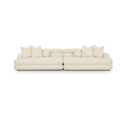 Lulu 141" Cream Performance Boucle Sofa