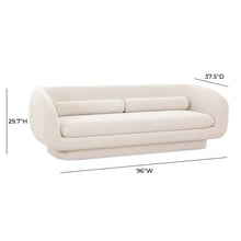 Simone 96" Cream Performance Boucle Sofa