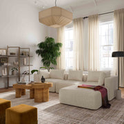 Hangover 4-Piece Contract-Grade Textured Fabric Modular Sectional