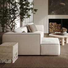 Tristine 2-Piece Cream Contract-Grade Linen L-Shaped Sectional
