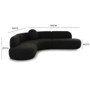Broohah 3-Piece Performance Fabric L-Shaped Sectional