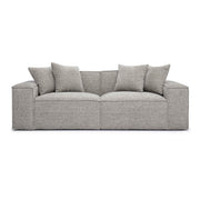 Mindy 84" Performance Chenille Basketweave Modular Loveseat
