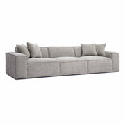 Mindy 115" Performance Chenille Basketweave Modular Sofa