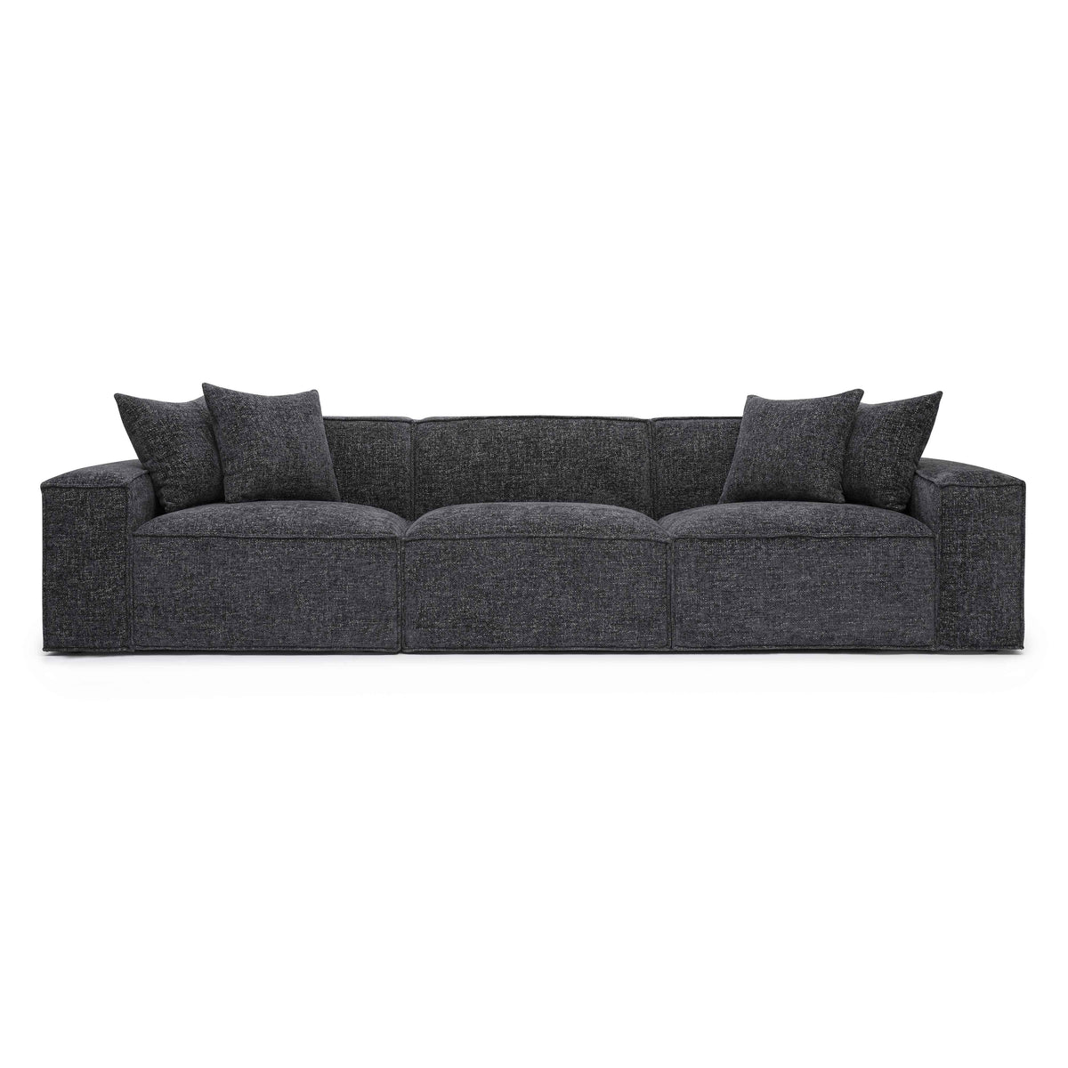 Mindy 115" Performance Chenille Basketweave Modular Sofa