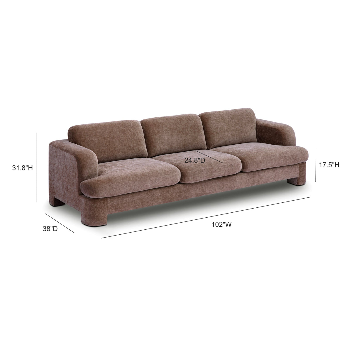Halsey 102" Textured Fabric Sofa