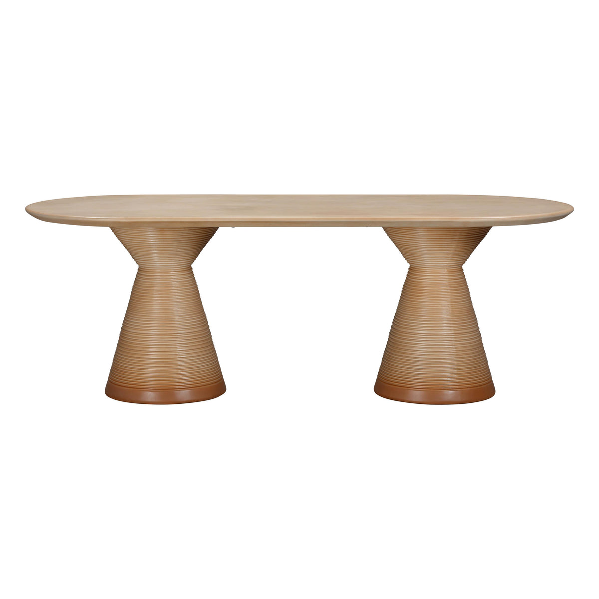 Fassa 87" Faux Terracotta Indoor / Outdoor Oval Dining Table