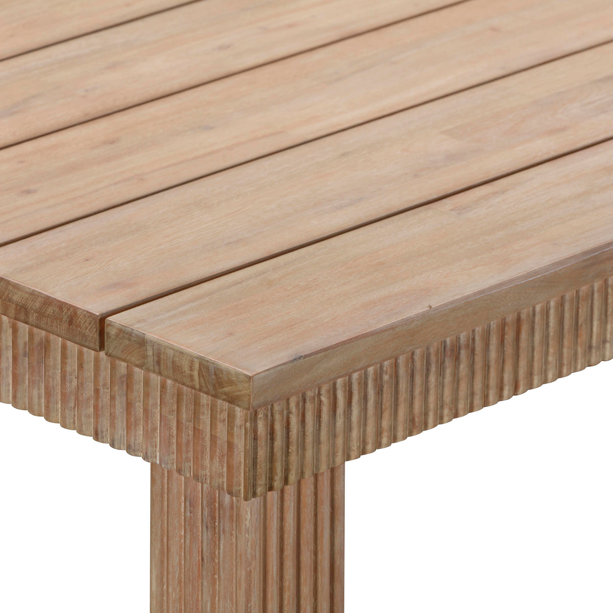 Cassie Natural Outdoor Rectangular Dining Table (75"-108")