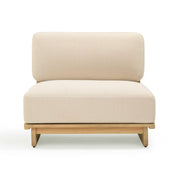 Reavan Cream Performance Fabric Outdoor Lounge Chair