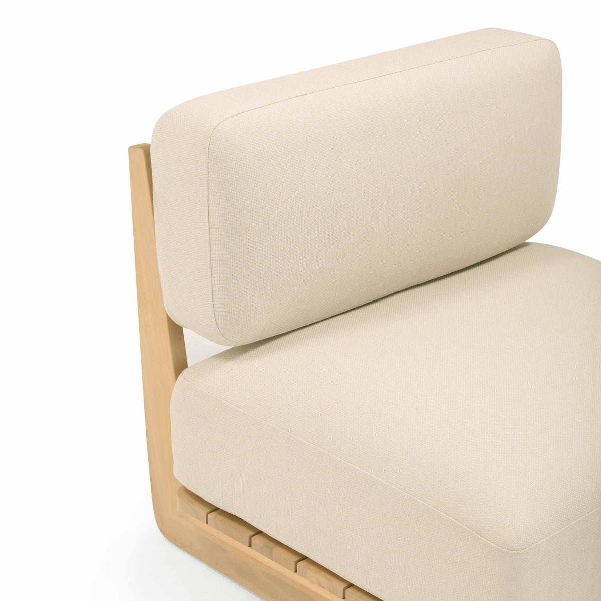 Reavan Cream Performance Fabric Outdoor Lounge Chair