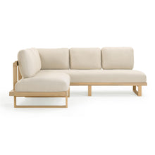 Evan 2-Piece Cream Performance Fabric Outdoor L-Shaped Sectional