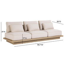 Mora Cream Outdoor Sofa (65"-96")