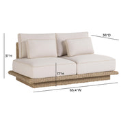 Mora Cream Outdoor Sofa (65"-96")