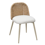 Alexa Rattan Performance Fabric Dining Chair