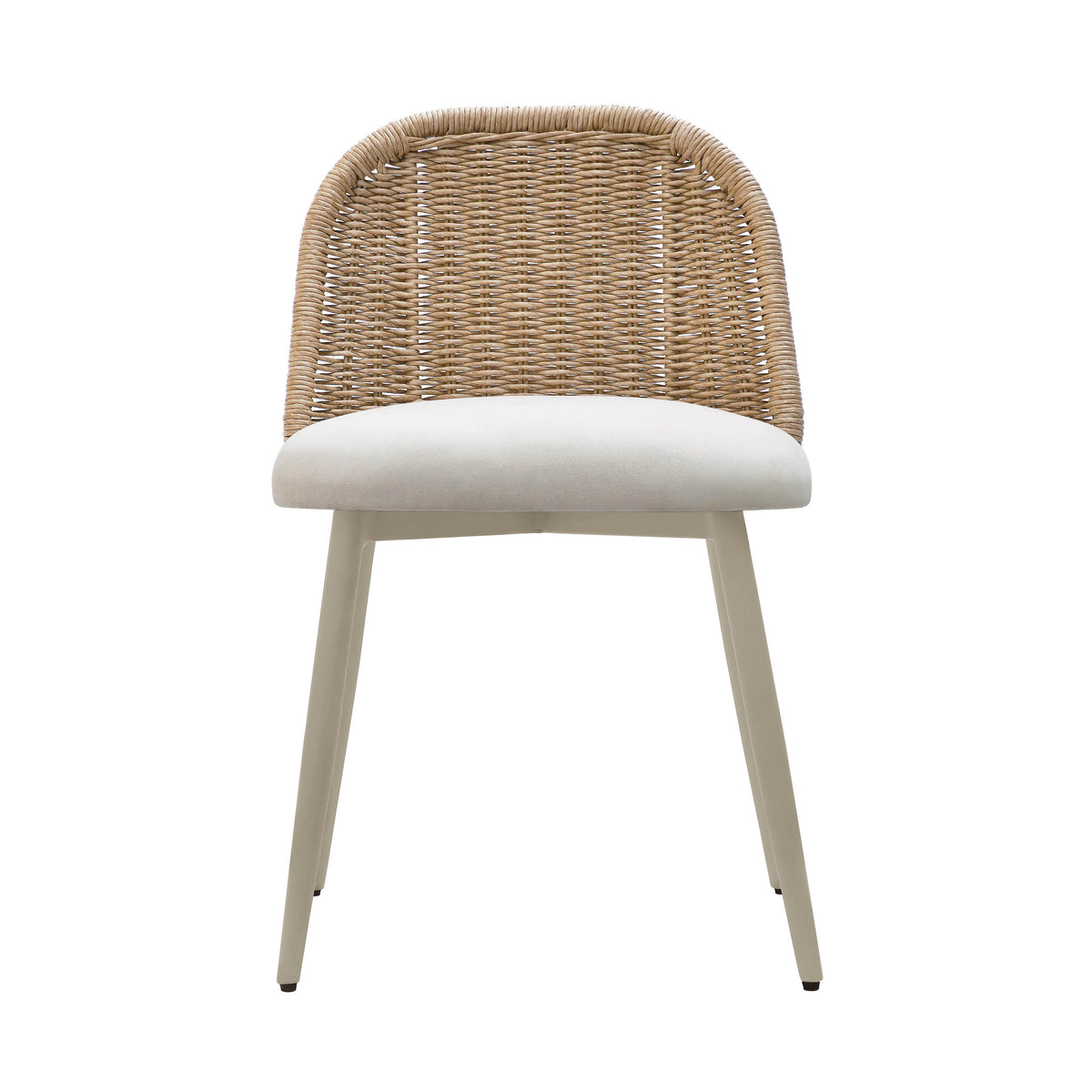 Alexa Rattan Performance Fabric Dining Chair