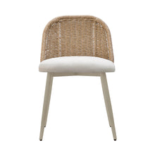 Alexa Rattan Performance Fabric Dining Chair