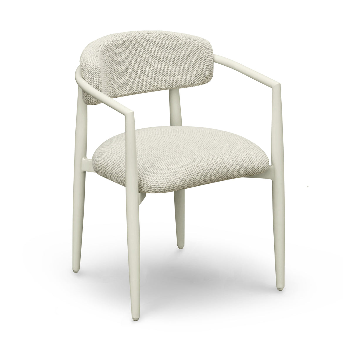 Annika Textured Contract-Grade Fabric Outdoor Dining Arm Chair