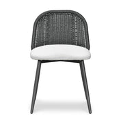 Alexa Rattan Performance Fabric Dining Chair