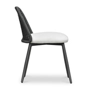 Alexa Rattan Performance Fabric Dining Chair