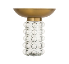 Bubble Glass and Brass Side Table