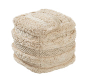 Yorba Beige Cotton Pouf