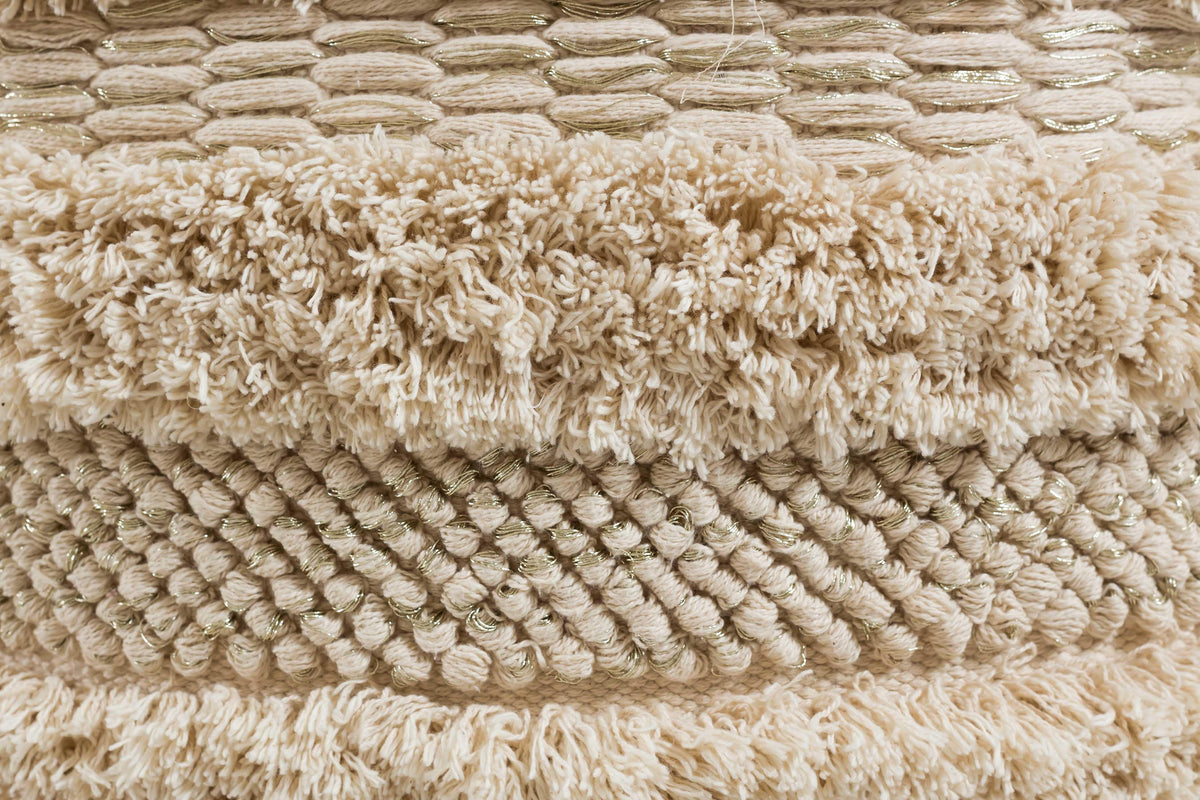 Yorba Beige Cotton Pouf