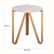 Aya Marble Side Table by Inspire Me! Home Decor