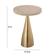 Celeste Ribbed Side Table