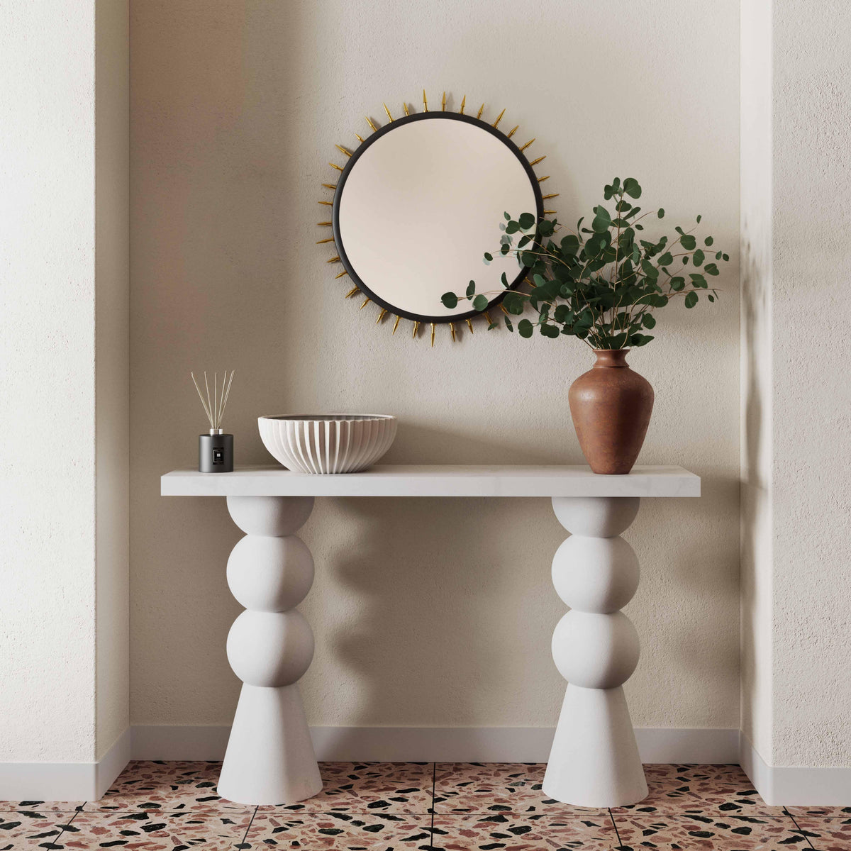 Lupita 53" White Console Table