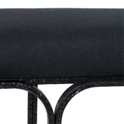 Bryn 59" Black Linen Bench