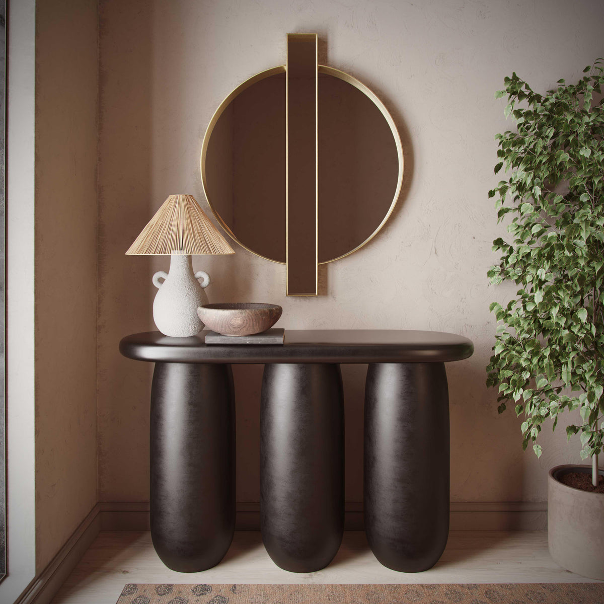 Rahul 49" Lightweight Textured Console Table
