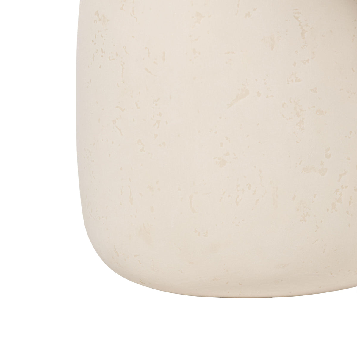 Rahul 34" Cream Lightweight Faux Stone Round Coffee Table