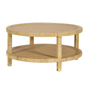 Amara 33" Natural Rattan Round Coffee Table