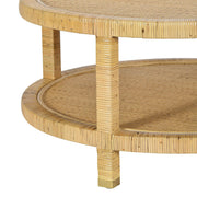Amara 33" Natural Rattan Round Coffee Table