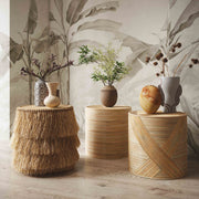 Luau Natural Rattan Round End Table