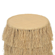 Luau Natural Rattan Round End Table