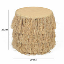 Luau Natural Rattan Round End Table