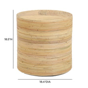 Matea Natural Rattan Arch Side Table
