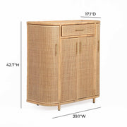 Tarot Natural Rattan Bar Cabinet