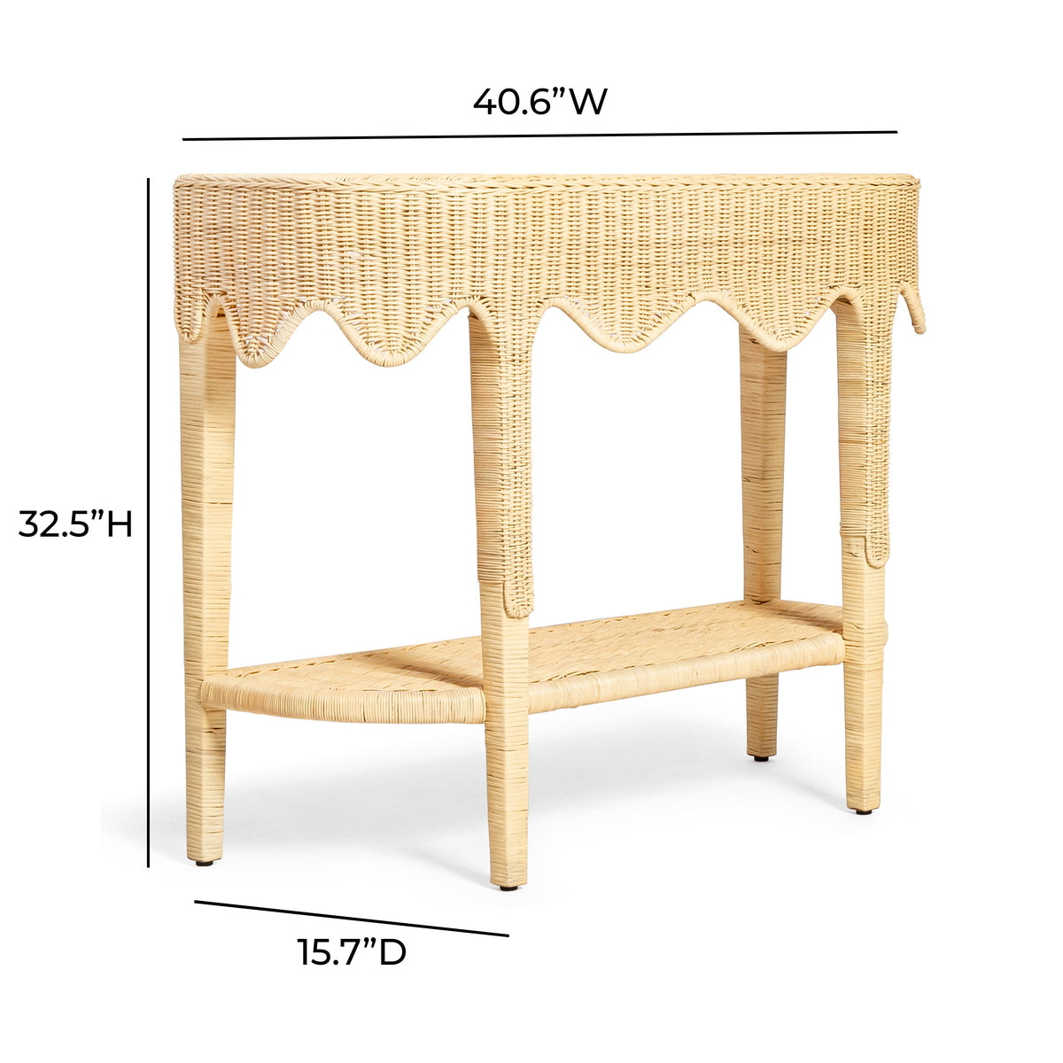 Sally 41" Natural Rattan Console Table
