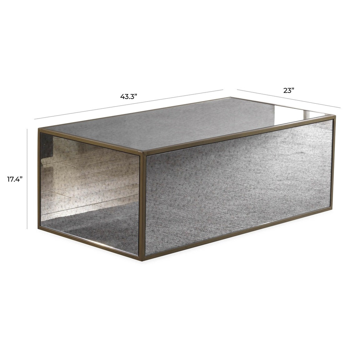 Lana Mirrored Coffee Table by Inspire Me! Home Decor (43"-48")