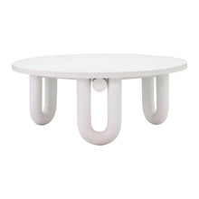 Tildy 39" White Concrete Indoor / Outdoor Round Coffee Table