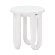 Tildy White Concrete Indoor / Outdoor Round Side Table