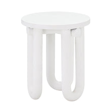 Tildy White Concrete Indoor / Outdoor Round Side Table
