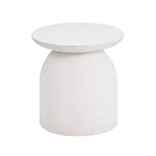 Aloe White Indoor/Outdoor Concrete Side Table